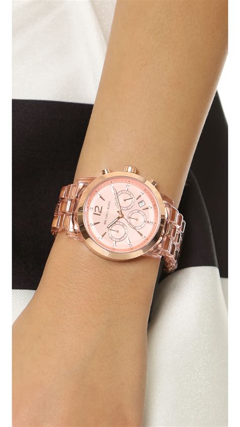 michael kors rose gold pink face|mk rose gold watch sale.